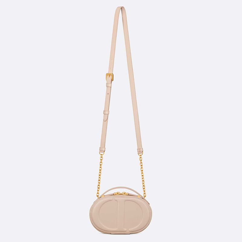 Dior CD Signature Oval Camera Bag Calfskin Apricot - Image 4