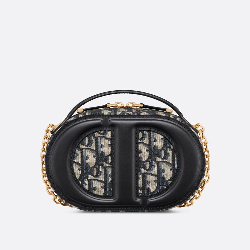 Dior CD Signature Oval Camera Bag Oblique Motif Canvas Blue - Image 3