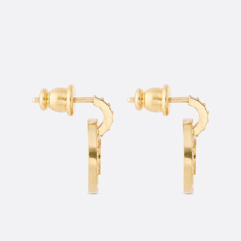 Dior Clair D Lune Earrings Metal with Crystals Gold - Image 2