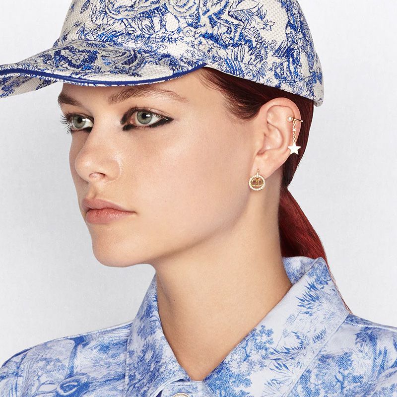 Dior Clair D Lune Earrings Metal with Crystals Gold - Image 4