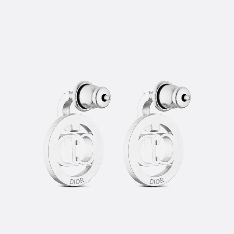 Dior Clair D Lune Earrings Metal with Crystals Silver - Image 3