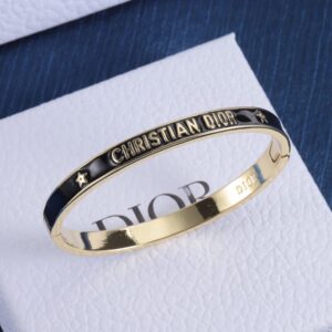 Dior Code Ragid Bangle Metal with Lacquer Gold/Black