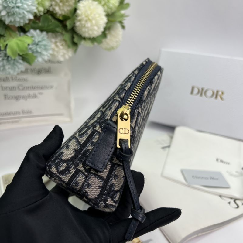Dior Cosmetic Pouch Oblique Motif Canvas Black - Image 2