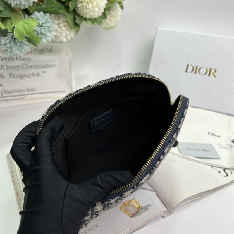 Dior Cosmetic Pouch Oblique Motif Canvas Black - Image 3