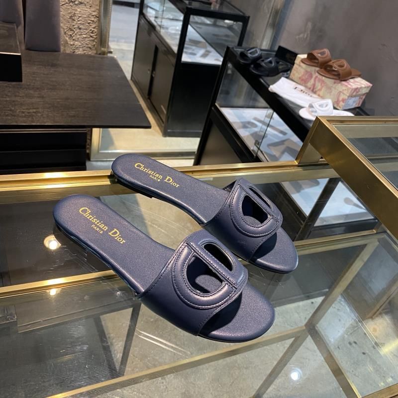 Dior D-Club Slides Women Calfskin Blue - Image 3