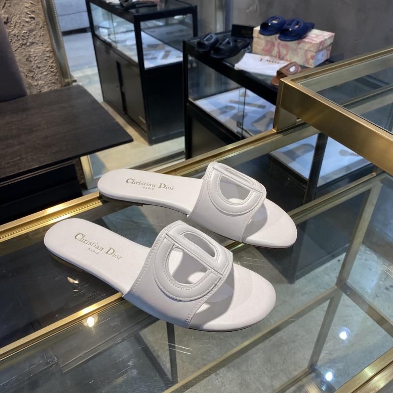Dior D-Club Slides Women Calfskin White - Image 3