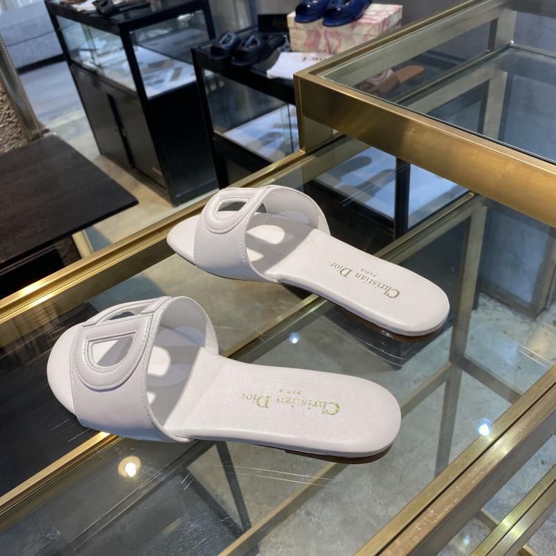 Dior D-Club Slides Women Calfskin White - Image 4