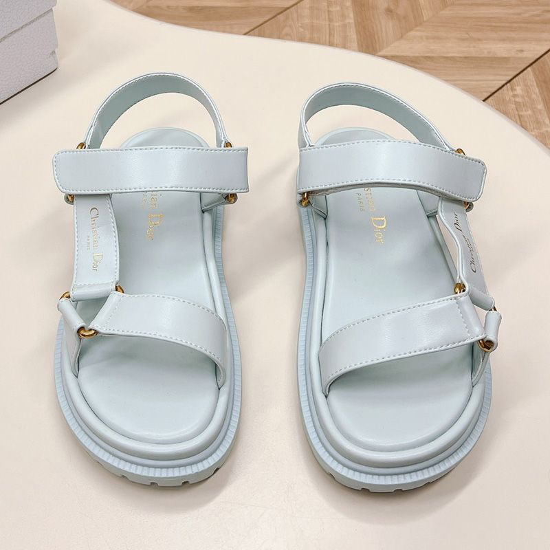 Dior D-Wave Sandals Women Calfskin Light Blue - Image 2