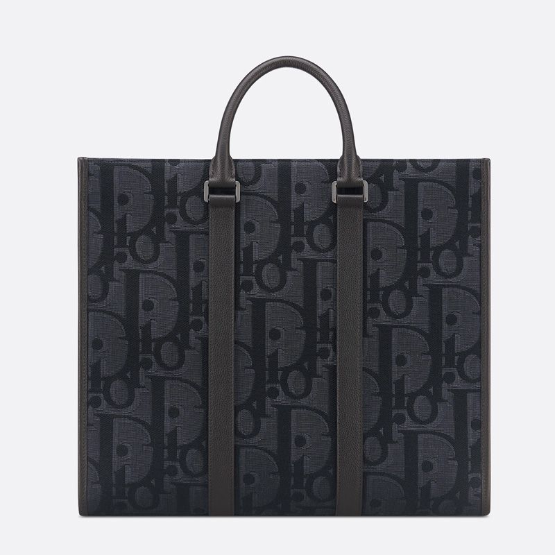 Dior East-West Tote In Maxi Oblique Motif Canvas Black - Image 3