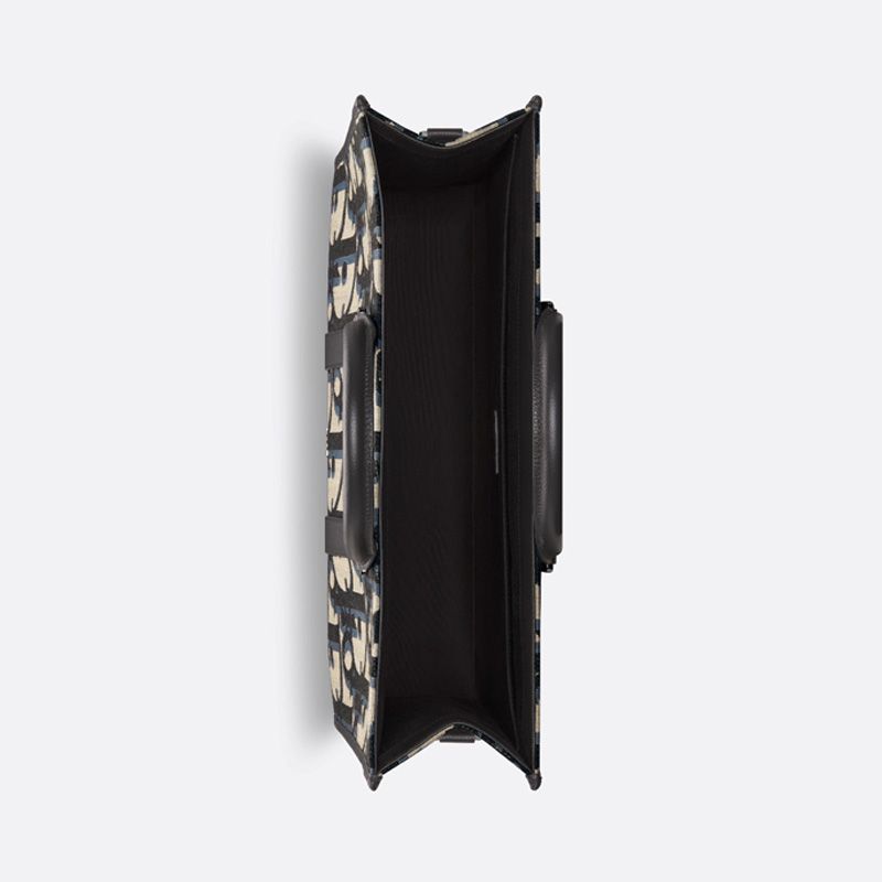 Dior East-West Tote In Maxi Oblique Motif Canvas Blue - Image 4