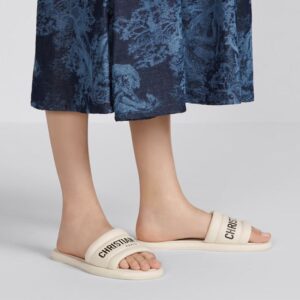 Dior Every-D Slides Women Lambskin White