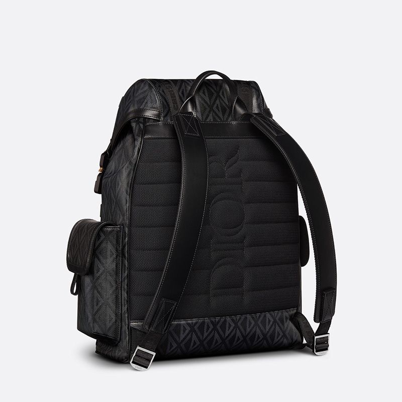 Dior Hit The Road Backpack CD Diamond Motif Canvas Black - Image 3
