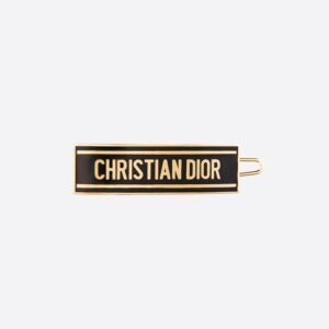 Dior-ID Barrette Metal with Lacquer Gold/Black