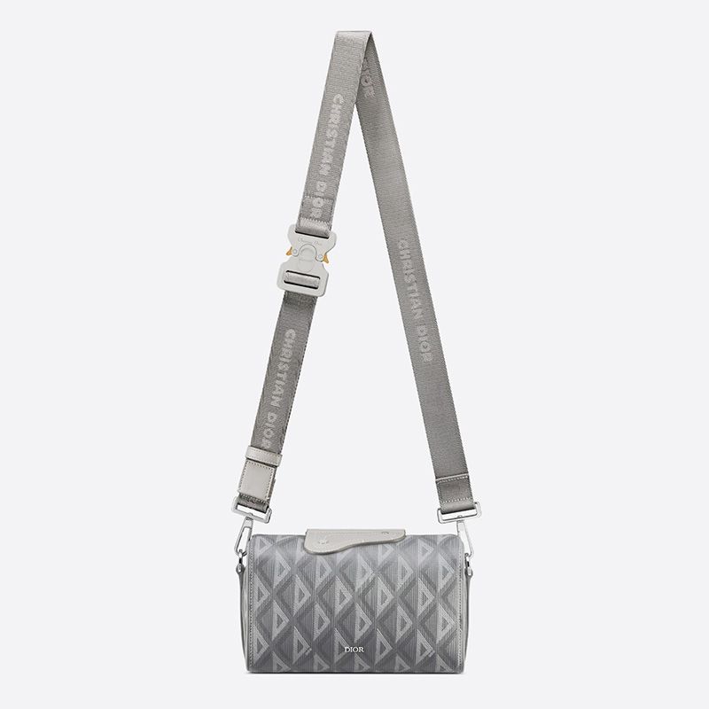 Dior Lingot 22 Bag CD Diamond Motif Canvas Grey - Image 4
