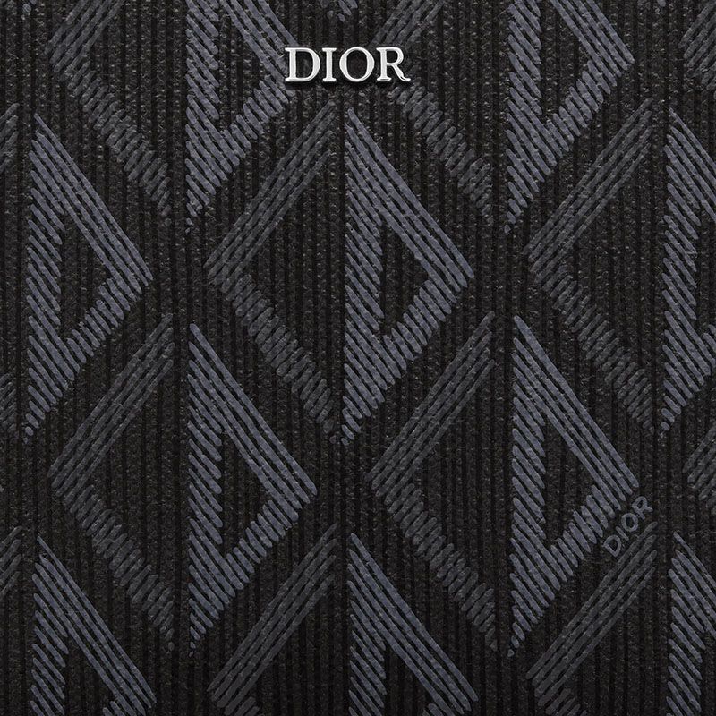 Dior Messenger Pouch CD Diamond Motif Canvas Black - Image 5