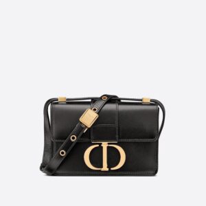 Micro Dior 30 Montaigne Bag In Box Calfskin Black
