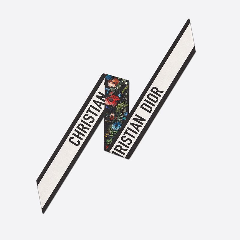 Dior Mitzah Twill D-Millefiori Motif Silk Black - Image 2