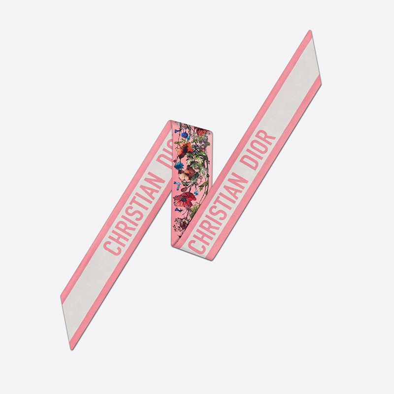 Dior Mitzah Twill D-Millefiori Motif Silk Pink - Image 2