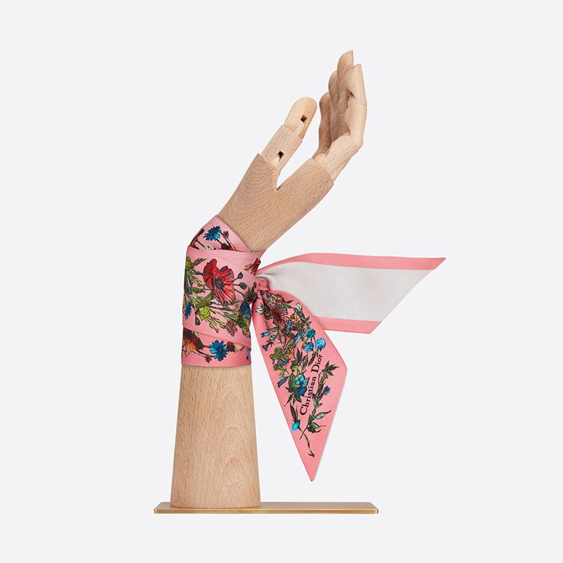 Dior Mitzah Twill D-Millefiori Motif Silk Pink - Image 3