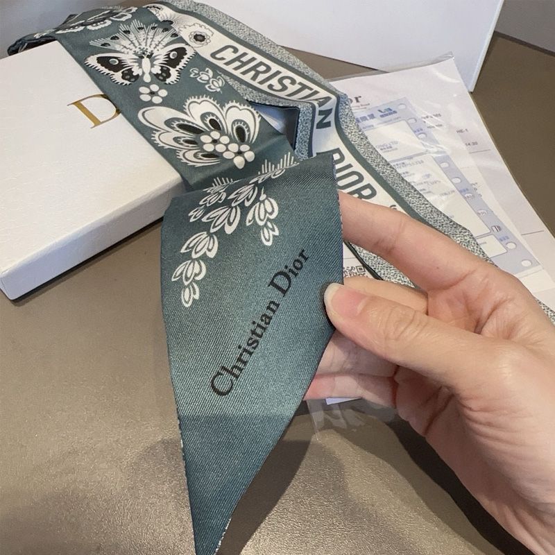 Dior Mitzah Twill In Butterfly Bandana Motif Silk Blue - Image 3