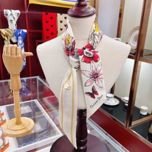 Dior Mitzah Twill Le Jugement Motif Silk Red