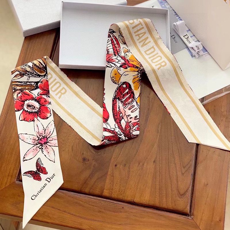 Dior Mitzah Twill Le Jugement Motif Silk Red - Image 3