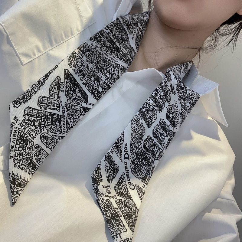 Dior Mitzah Twill In Plan de Paris Motif Silk White - Image 3