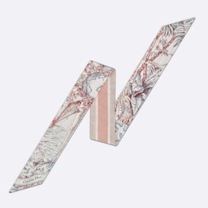 Dior Mitzah Twill In Reve d'Infini Motif Silk Cherry