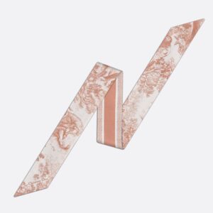 Dior Mitzah Twill In Toile de Jouy Sauvage Motif Silk Cherry