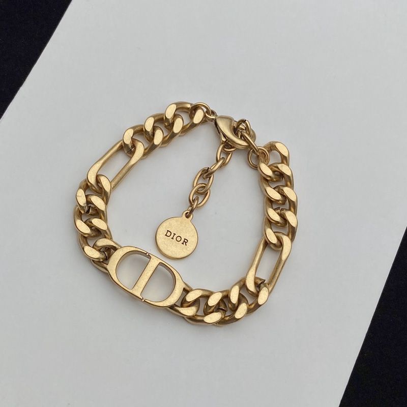 Dior Petit CD Bracelet Antique Metal Gold