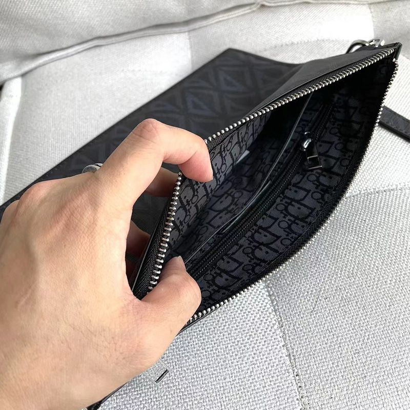 Dior Pouch CD Diamond Canvas Black - Image 3