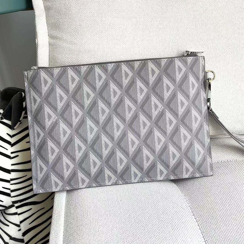 Dior Pouch CD Diamond Canvas Grey - Image 2