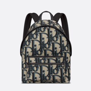 Dior Rider Backpack In Maxi Oblique Motif Canvas Blue
