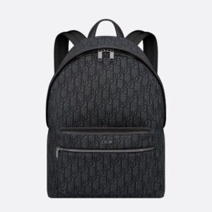 Dior Rider Backpack In Oblique Motif Canvas Black