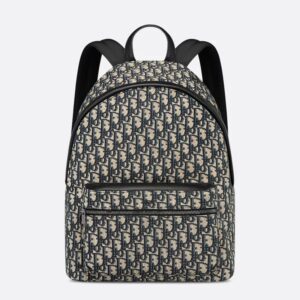 Dior Rider Backpack In Oblique Motif Canvas Blue