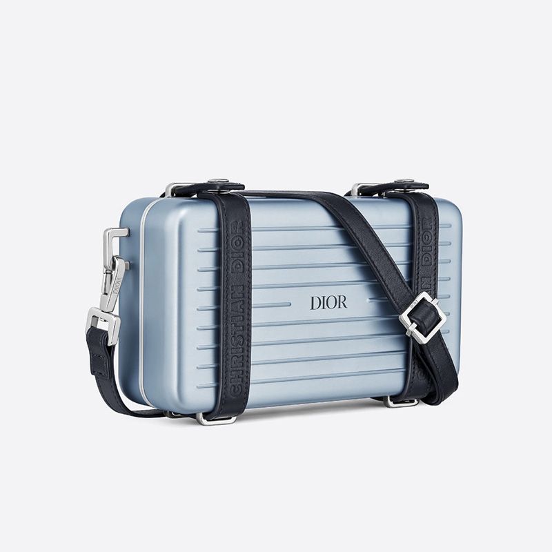 Dior x Rimowa Personal Clutch Aluminum Sky Blue - Image 2