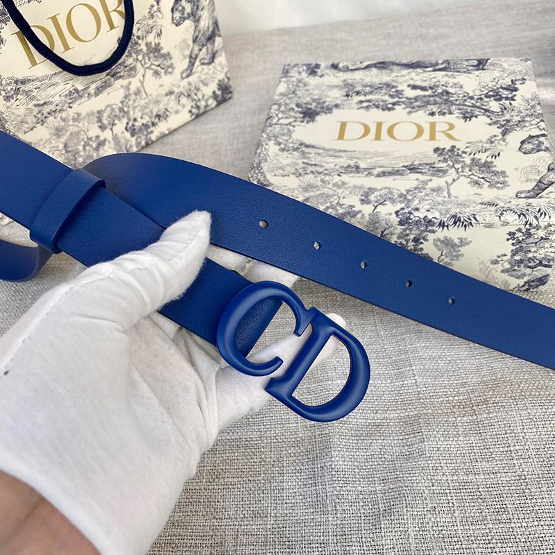 Dior Saddle Belt Matte Calfskin Blue - Image 2