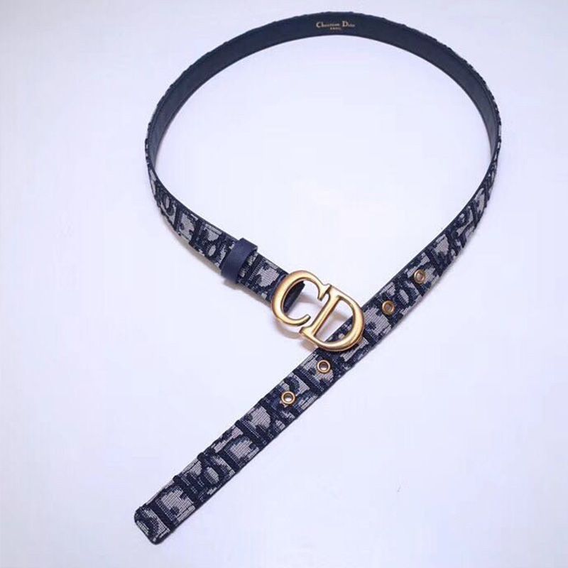 Dior Saddle Belt Oblique Calfskin Blue - Image 2