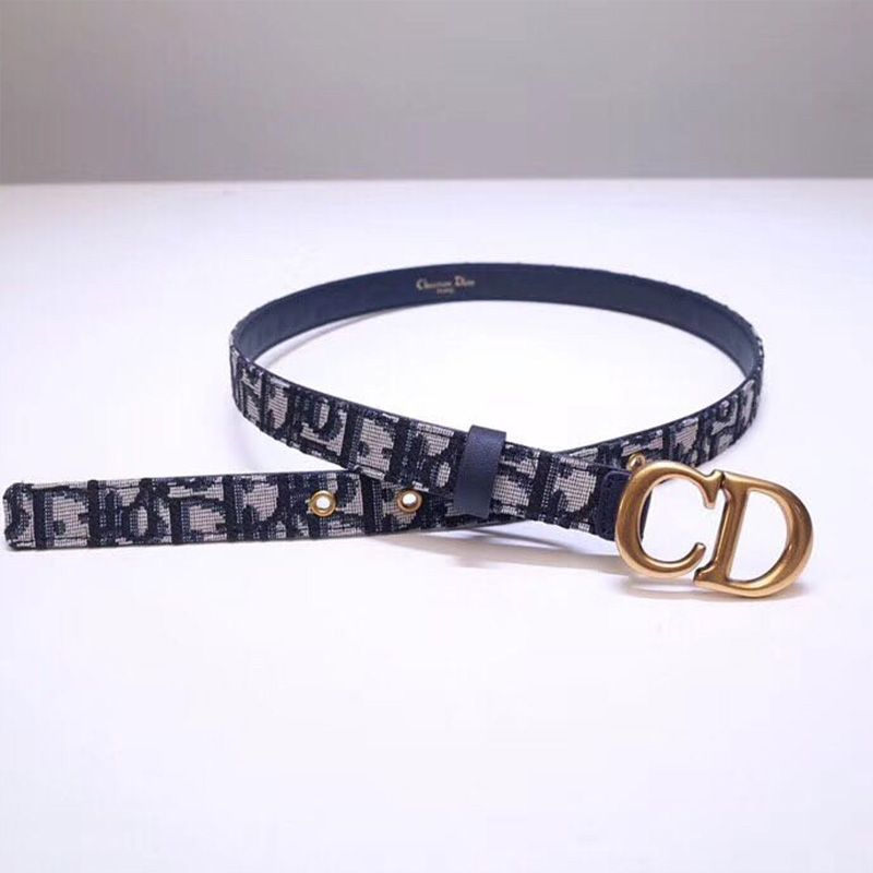 Dior Saddle Belt Oblique Calfskin Blue - Image 3