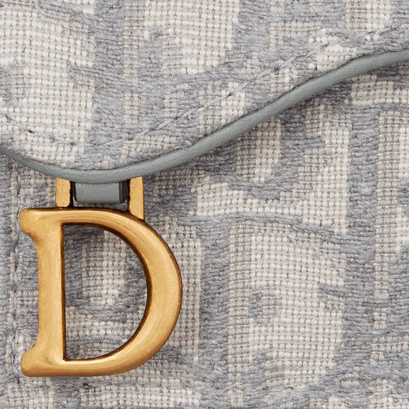 Dior Saddle Bloom Card Holder In Oblique Motif Canvas Grey - Image 5