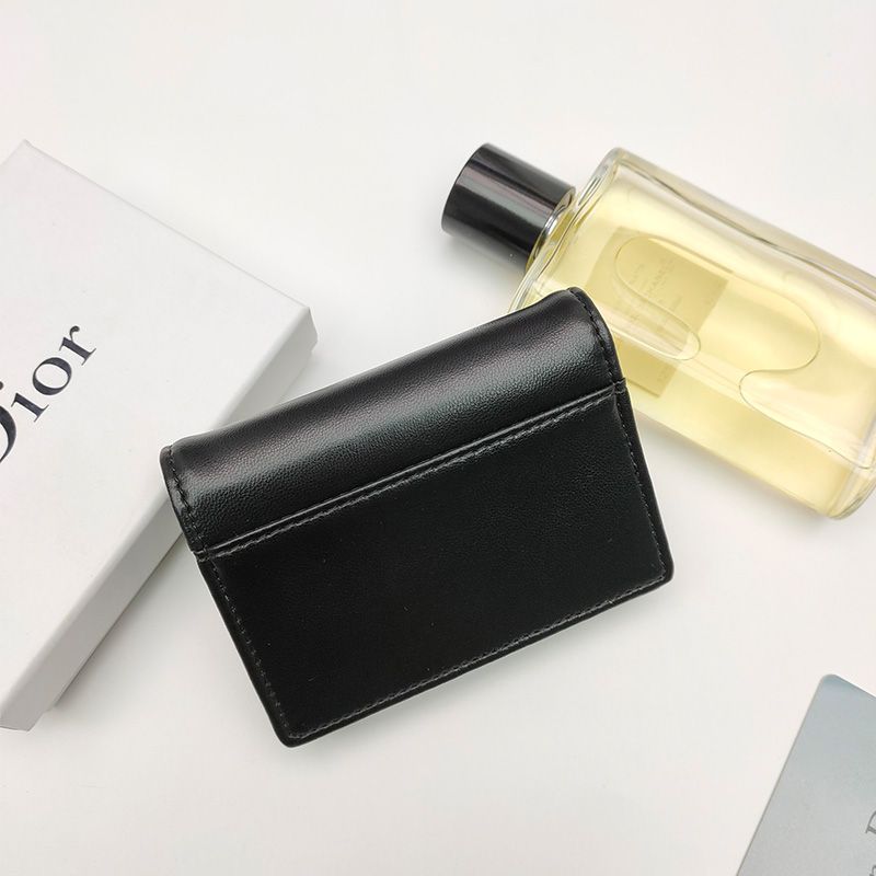 Dior Saddle Bloom Card Holder In Goatskin Black - Image 3