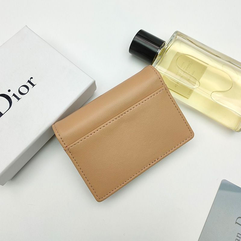 Dior Saddle Bloom Card Holder In Goatskin Khaki - Image 3
