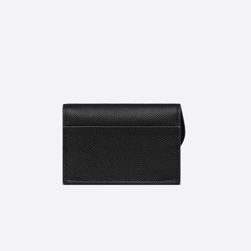 Dior Saddle Bloom Card Holder In Grained Calfskin Black - Image 3