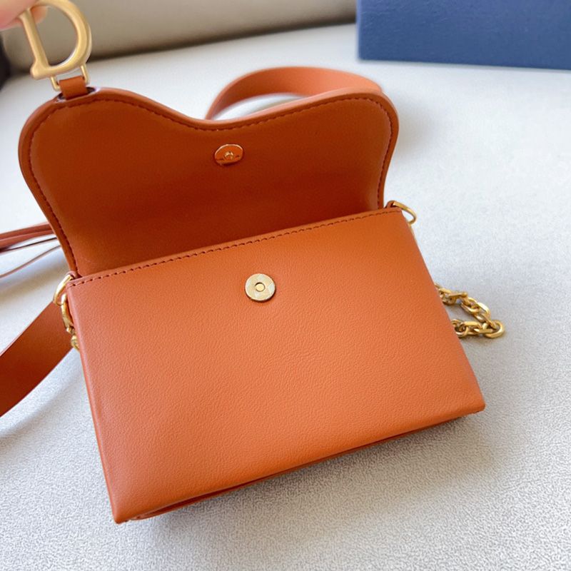 Dior Saddle Removable Pouch Belt 20MM Ultrasoft Calfskin Brown - Image 2