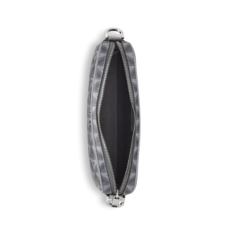 Dior Saddle Triple Pouch In CD Diamond Motif Canvas Grey - Image 4