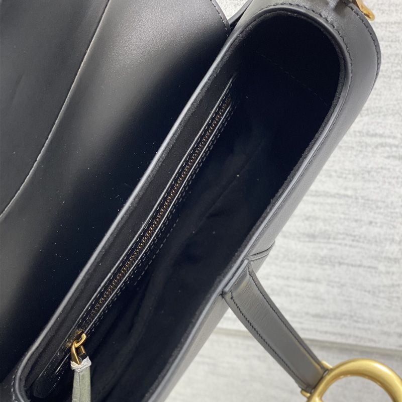 Dior Saddle Bag with Strap In Smooth Calfskin Black - Image 4