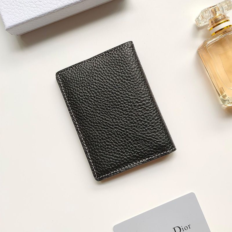 Dior Saddle Bi-Fold Card Holder Grained Calfskin Black - Image 2