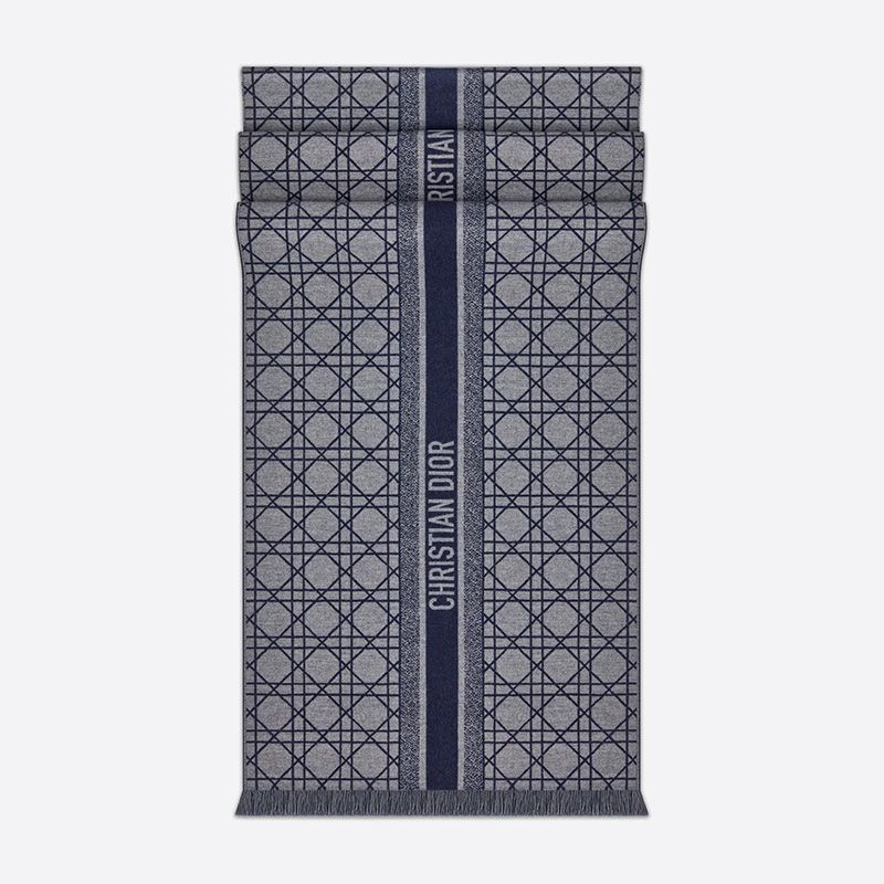 Dior Square Scarf Le Jugement Motif Silk Black - Image 2