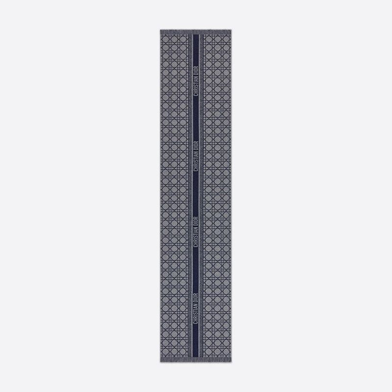 Dior Square Scarf Le Jugement Motif Silk Black - Image 3