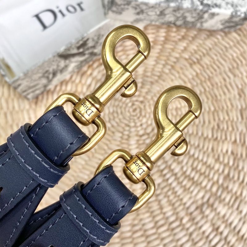 Dior Shoulder Strap In Oblique Motif Cotton Blue - Image 4